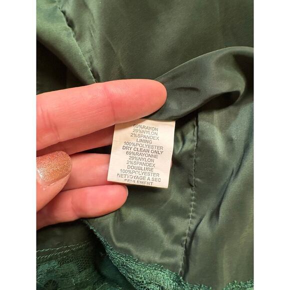 Trina Turk Emerald Green Monarch Ponte 1/2 Sleeve Sheath Career Dress - 2/4 - Picture 10 of 10